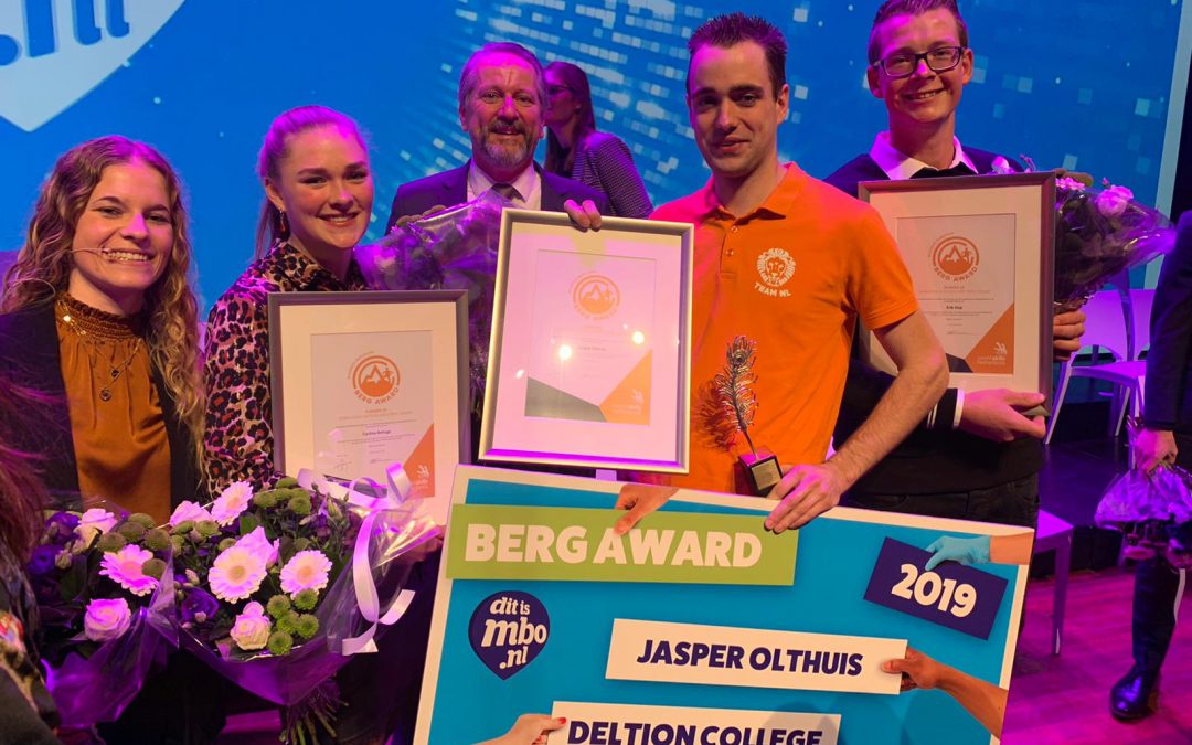 Jasper Olthuis wint WorldSkills Netherlands Berg Award 2019
