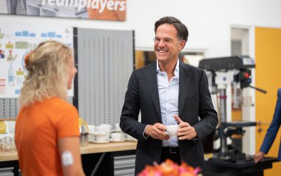 Minister-president Mark Rutte bezoekt mbo-vakkampioenen